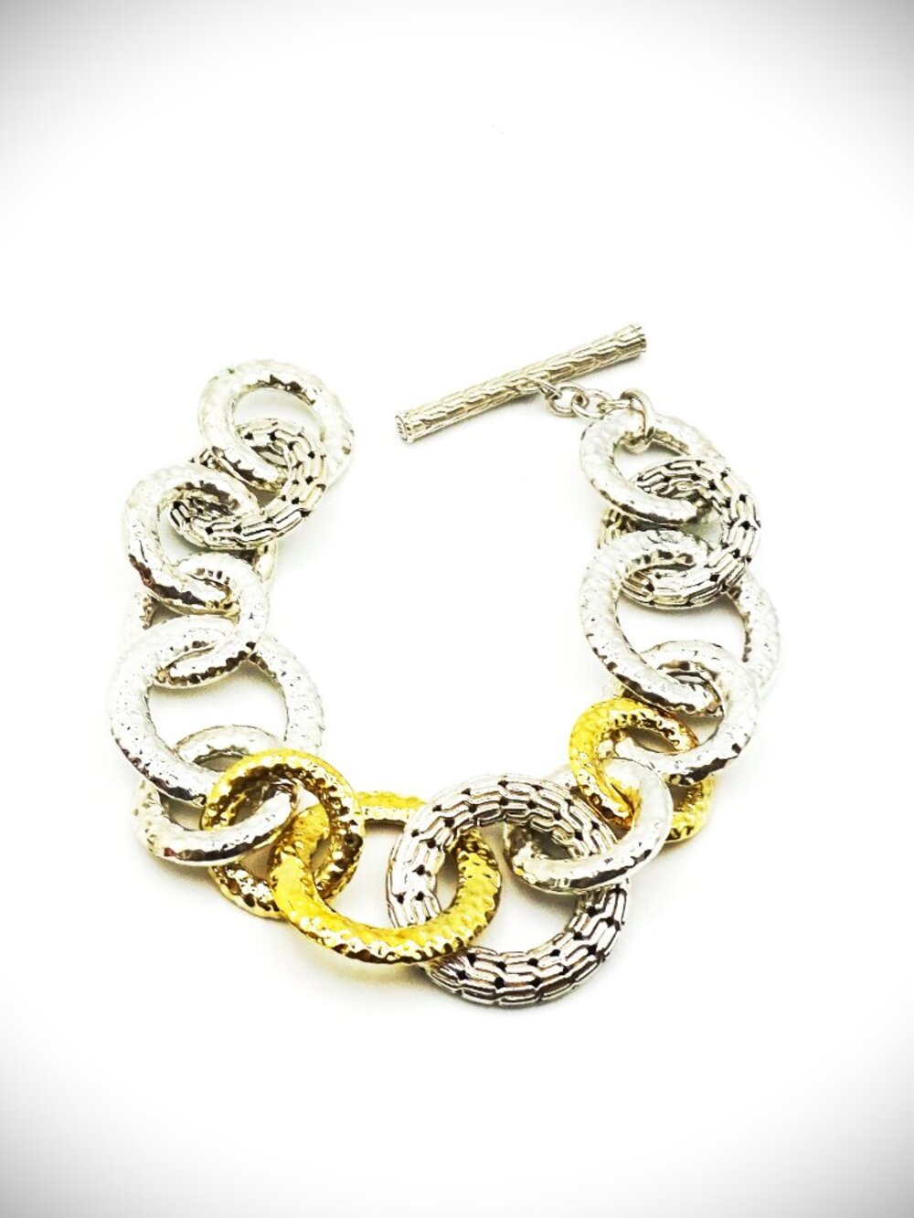 JOHN HARDY Chain Collection Sterling Silver Two Tone Chain Link Bracelet
